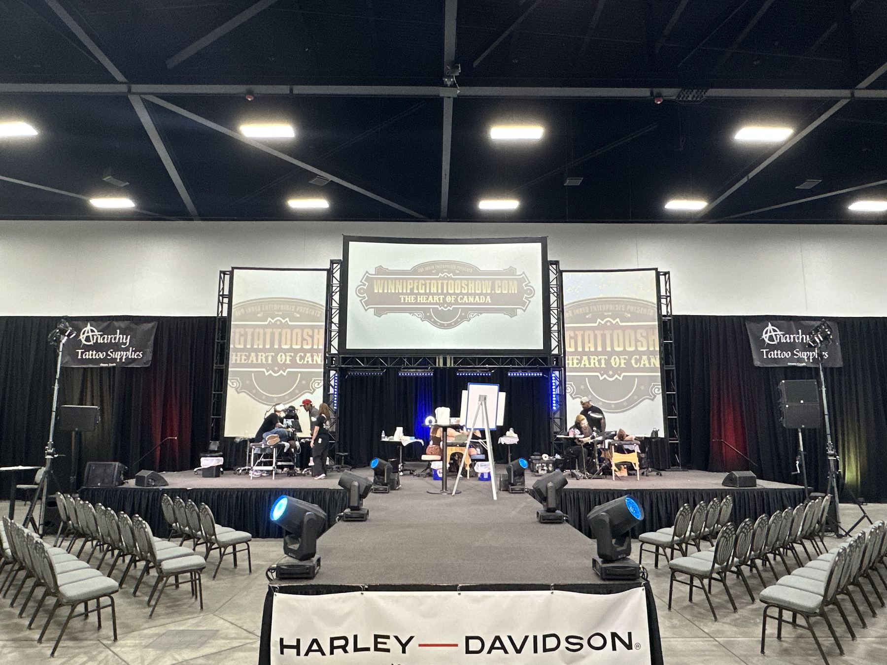 Stage production at the Winnipeg Tattoo Show